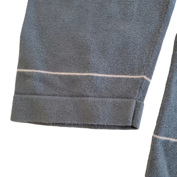 Banana Republic Men's Sweater V-Neck Lightweight 100% Cotton Blue Stripe XL - Picture 7 of 10